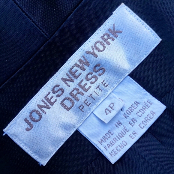 JONES NY PETITE LADIES BLACK DOUBLE BREASTED FORMAL TUXEDO BLAZER - Picture 8 of 17